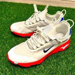 Nike React Live Sneakers in White/Bright Crimson